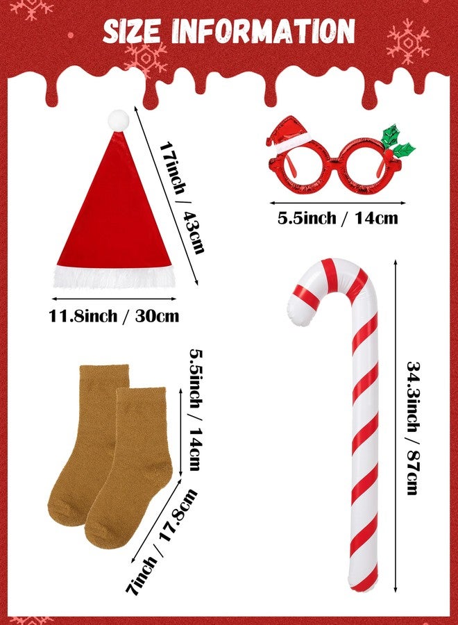 SOMSOC Women Gingerbread Onesie Pajamas Adult Christmas One-Piece Flannel Jumpsuit Gingerbread Hooded Sleepwear Homewear - Image 3